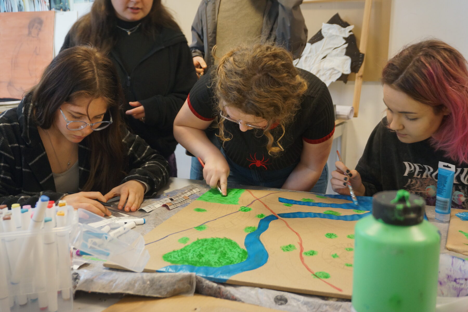 UWC RBC Liveable Cities Week 2024 - students designing a city model