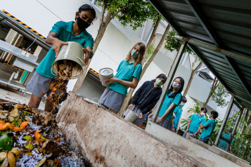 Composting facility on East Campus.